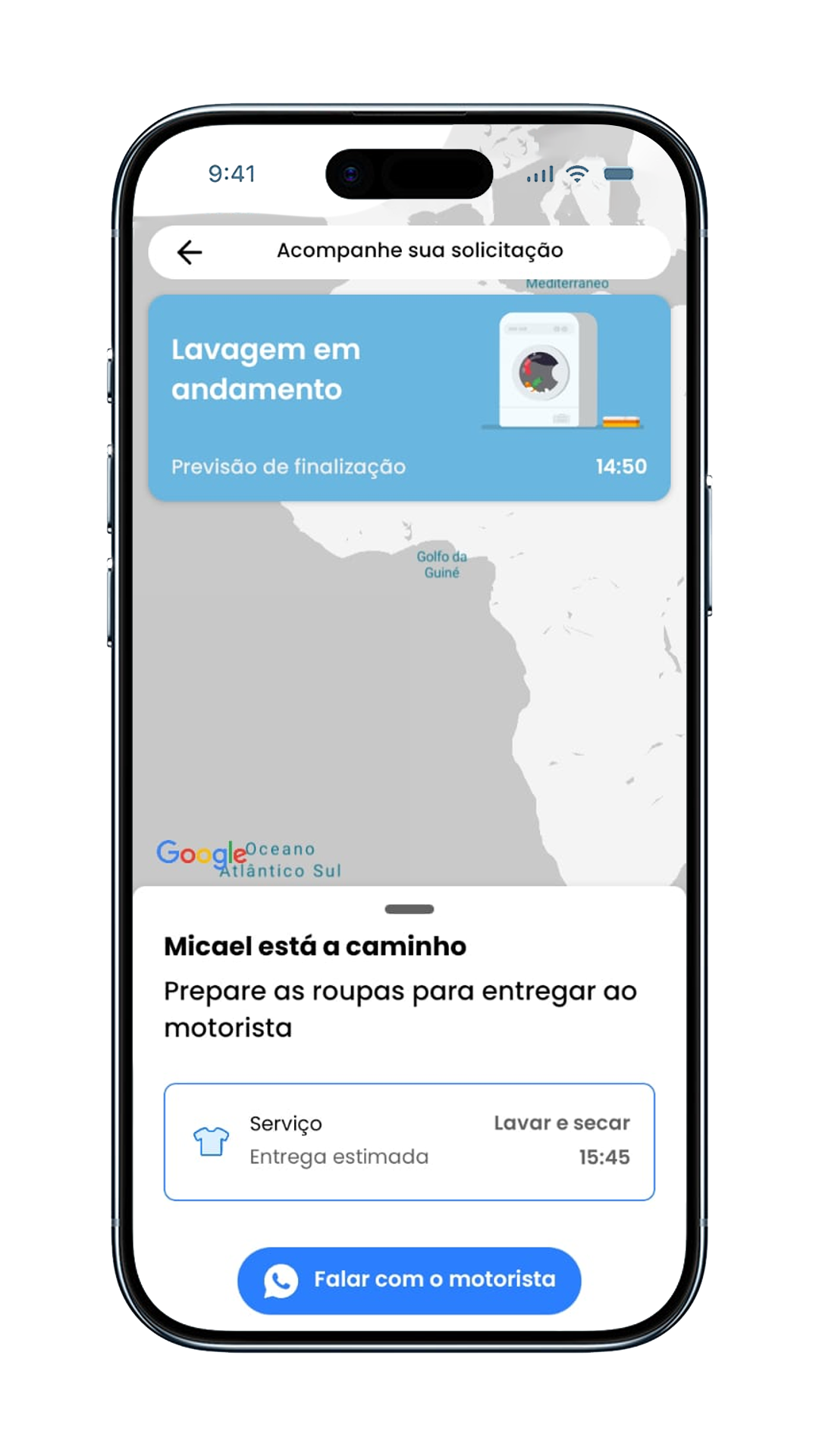 Mobile app interface tracking delivery